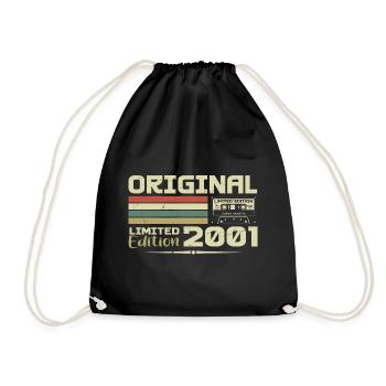 Rétro 2001 Cadeau Anniversaire Né en 2001 Original - Sac de sport léger - noir - Devant