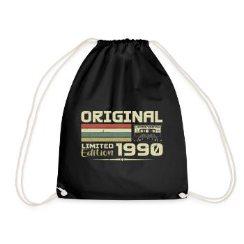 Rétro 1990 Cadeau Anniversaire Né en 1990 Original - Sac de sport léger - noir - Devant