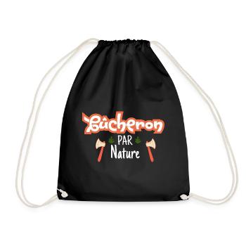 Bûcheron par nature - Sac de sport léger - noir - Devant