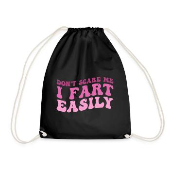 don't scare me i fart easily - Sac de sport léger - noir - Devant