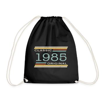 Vintage 1985, Classic, Original - Drawstring Bag - black - Front