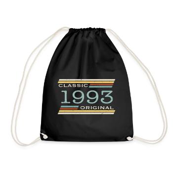Vintage 1993, Classic, Original - Drawstring Bag - black - Front