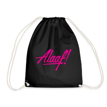Alaaf! Design rosa - Turnbeutel - Schwarz - Vorne