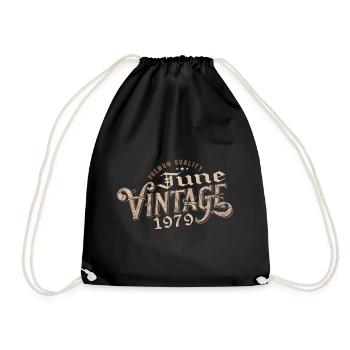 June 1979 Cadeau 45e Anniversaire Vintage 1979 - Sac de sport léger - noir - Devant