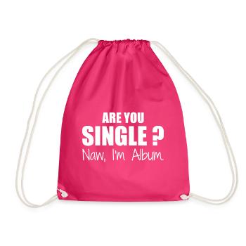 Are you single - Drawstring Bag - fuchsia - Front