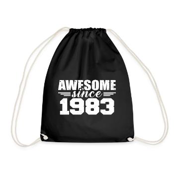 Né en 1983 Vintage Cadeau Anniversaire Rétro 1983 - Sac de sport léger - noir - Devant