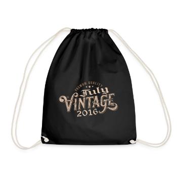 Gift July 2016 Birthday July 2016 July - Drawstring Bag - black - Front