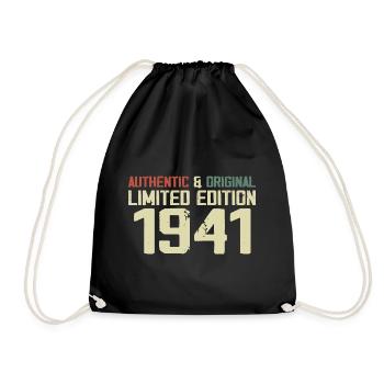 1941 Birthday Gift 1941 Vintage 1941 Retro - Drawstring Bag - black - Front