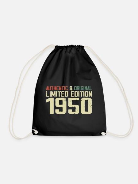 1950 Geburtstagsgeschenk 1950 Jahrgang 1950er Retro - Turnbeutel - Schwarz