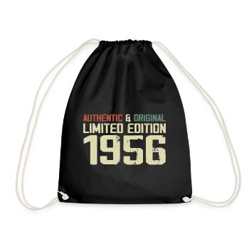 1956 Birthday Gift 1956 Vintage 1956 Retro - Drawstring Bag - black - Front