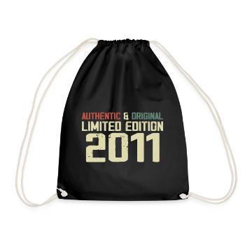 2011 Birthday Gift 2011 Vintage 2011 Retro - Drawstring Bag - black - Front