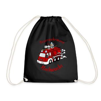 Feuerwehr, Nachwuchs, Feuer, Mann, Frau, Cool - Turnbeutel - Schwarz - Vorne