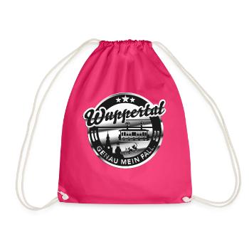 Wuppertal - genau mein Fall! - Turnbeutel - Fuchsia - Vorne