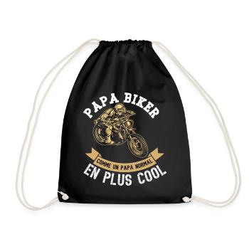 papa biker - Sac de sport léger - noir - Devant