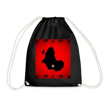 Africa maat oeil osiris rouge et noir - Sac de sport léger - noir - Devant
