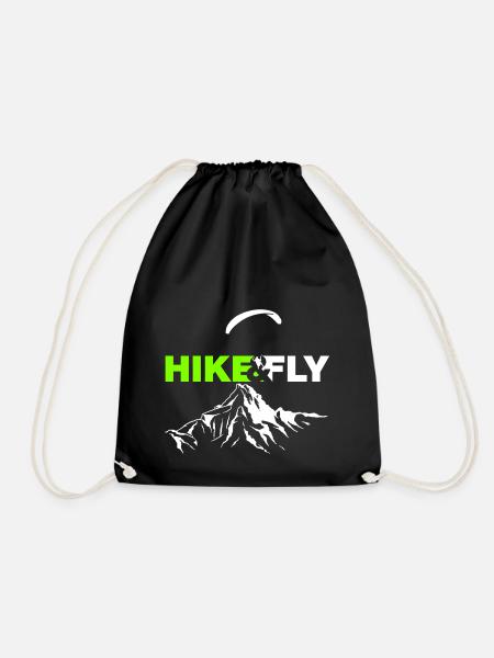 Hike Fly Vektor - Turnbeutel - Schwarz