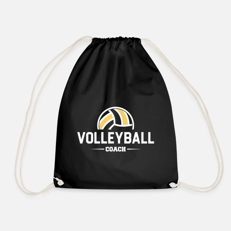 Volleyballtrainer Geschenk | Trainer Volleyball - Turnbeutel - Schwarz