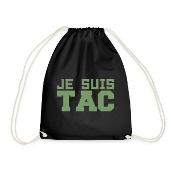 Je Suis TAC -TIC et TAC- TIC TAC Duo Drôle Cadeau - Sac de sport léger - noir - Devant