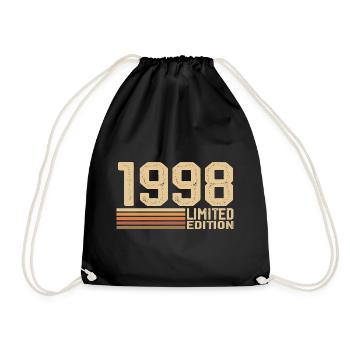 Né en 1998 anniversaire - Cadeau 1998 Vintage 1998 - Sac de sport léger - noir - Devant