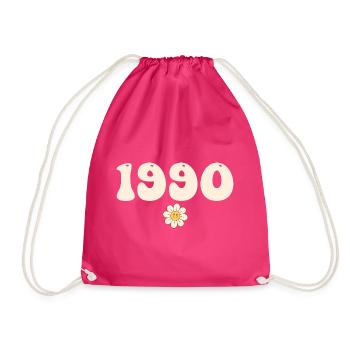 1990 - Gift born in 1990 - Drawstring Bag - fuchsia - Front