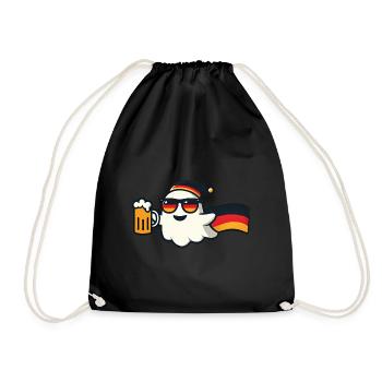 Boo Geist Bier DE - Turnbeutel - Schwarz - Vorne