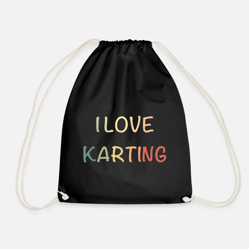 KartingLiebe Pastel Racing - Drawstring Bag - black