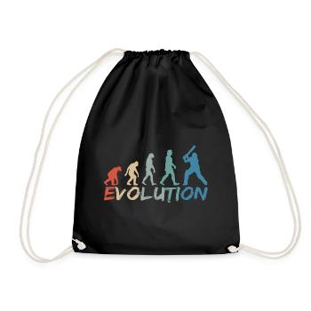 Cricket Cricket Batsman Evolution Vintage - Drawstring Bag - black - Front