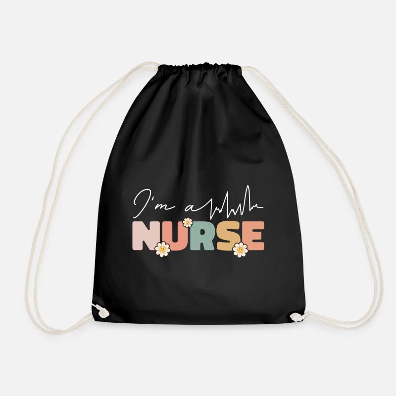 Ich bin eine Krankenschwester Geschenkkrankenschwester - Turnbeutel - Schwarz