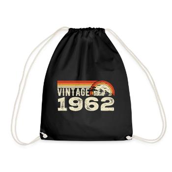 Vintage 1962 Cadeau Anniversaire 1962 Rétro 1962 - Sac de sport léger - noir - Devant