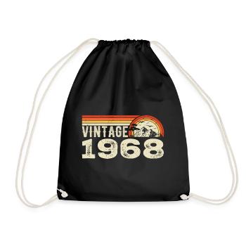 Vintage 1968 Cadeau Anniversaire 1968 Rétro 1968 - Sac de sport léger - noir - Devant