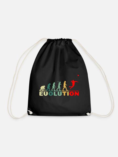 Faustball Faustballspieler Evolution Vintage - Turnbeutel - Schwarz