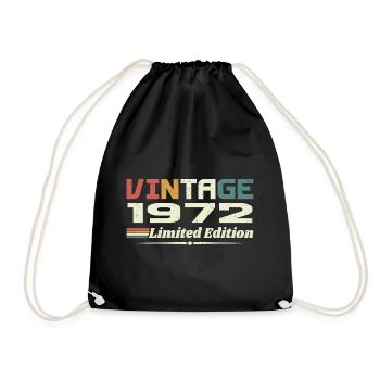 Vintage 1972 Cadeau 1972 Anniversaire 1972 Retro - Sac de sport léger - noir - Devant