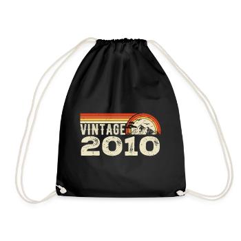 Vintage 2010 Cadeau Anniversaire 2010 Rétro 2010 - Sac de sport léger - noir - Devant