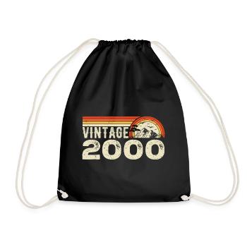 Vintage 2000 Cadeau Anniversaire 2000 Rétro 2000 - Sac de sport léger - noir - Devant
