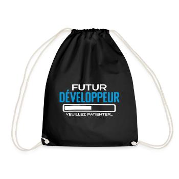 Future Développeur Idée Cadeau Future Développeur - Sac de sport léger - noir - Devant