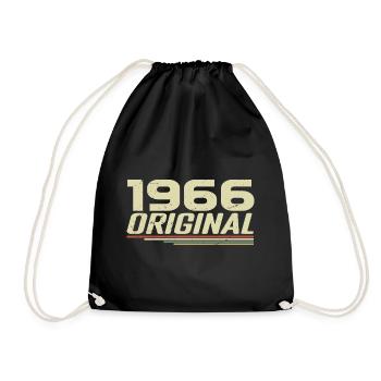 Born in 1966 Vintage 1966 Retro Birthday 1966 - Drawstring Bag - black - Front