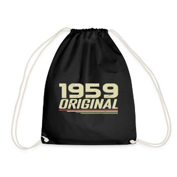 Né en 1959 Vintage 1959 Anniversaire Rétro 1959 - Sac de sport léger - noir - Devant