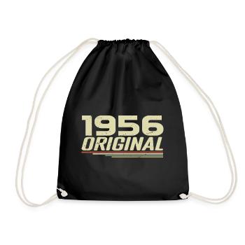 Né en 1956 Vintage 1956 Anniversaire Rétro 1956 - Sac de sport léger - noir - Devant