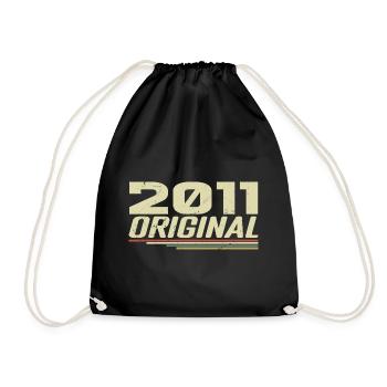 Né en 2011 Vintage 2011 Anniversaire Rétro 2011 - Sac de sport léger - noir - Devant