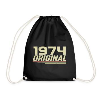 Né en 1974 Vintage 1974 Anniversaire Rétro 1974 - Sac de sport léger - noir - Devant
