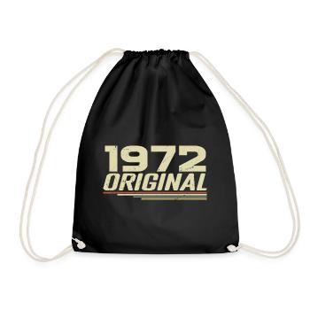 Né en 1972 Vintage 1972 Anniversaire Rétro 1972 - Sac de sport léger - noir - Devant
