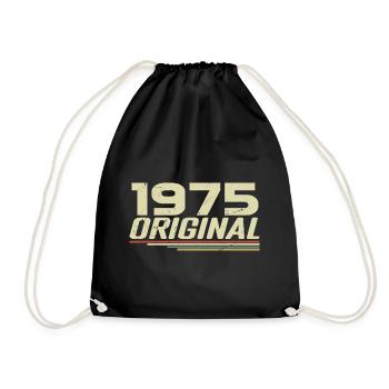 Né en 1975 Vintage 1975 Anniversaire Rétro 1975 - Sac de sport léger - noir - Devant