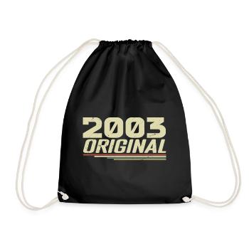 Né en 2003 Vintage 2003 Anniversaire Rétro 2003 - Sac de sport léger - noir - Devant