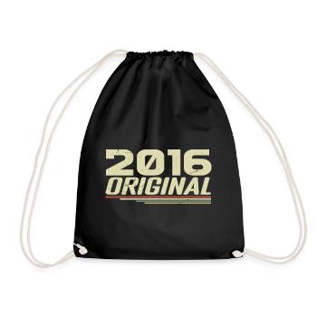 Né en 2016 Vintage 2016 Anniversaire Rétro 2016 - Sac de sport léger - noir - Devant