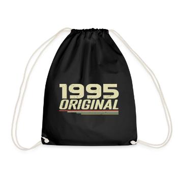 Né en 1995 Vintage 1995 Anniversaire Rétro 1995 - Sac de sport léger - noir - Devant