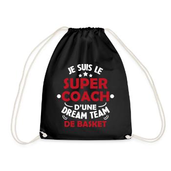 Je Suis Le Super Coach D'une Dream Team De Basket - Sac de sport léger - noir - Devant