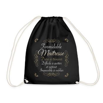 Maitresse Formidable Cadeau Institutrice Ecole - Sac de sport léger - noir - Devant