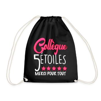 Cadeau Citation Collègue Merci Pour tout - Sac de sport léger - noir - Devant