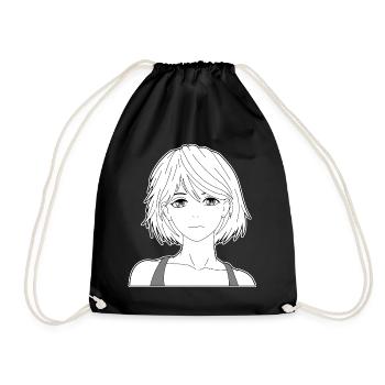 Fille d’anime - Sac de sport léger - noir - Devant