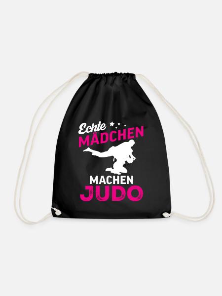 echte mädchen machen judo - Turnbeutel - Schwarz
